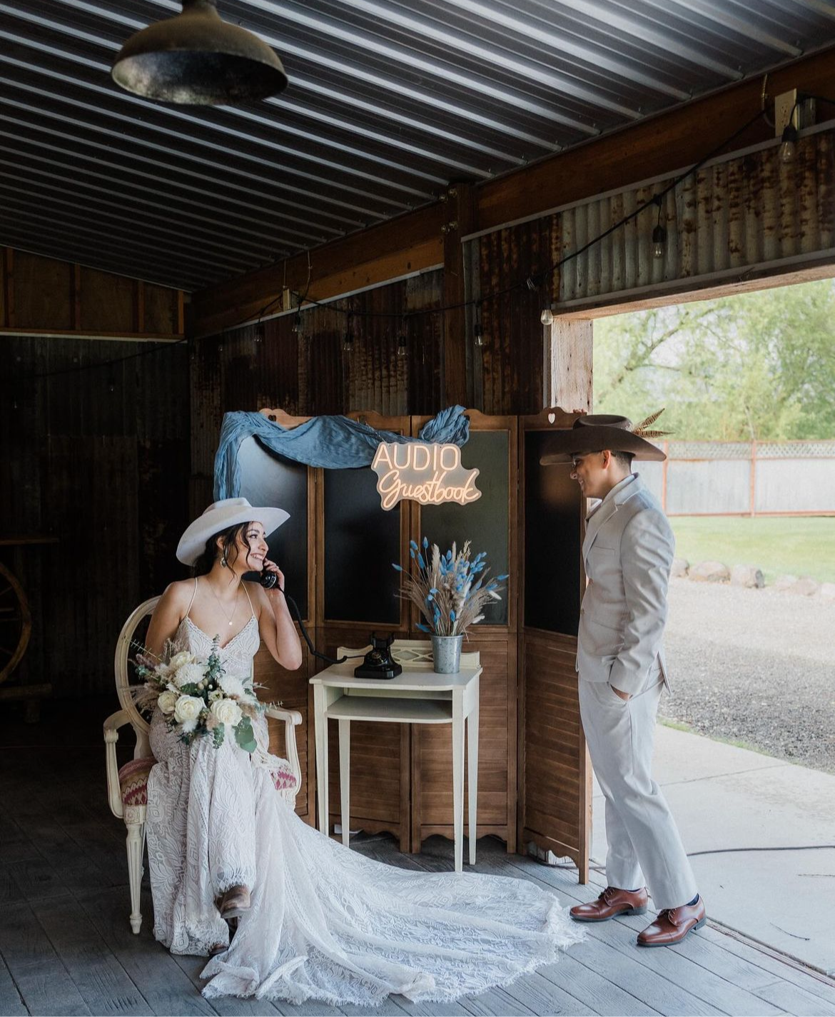 Western Boho bridal cowgirl hat!