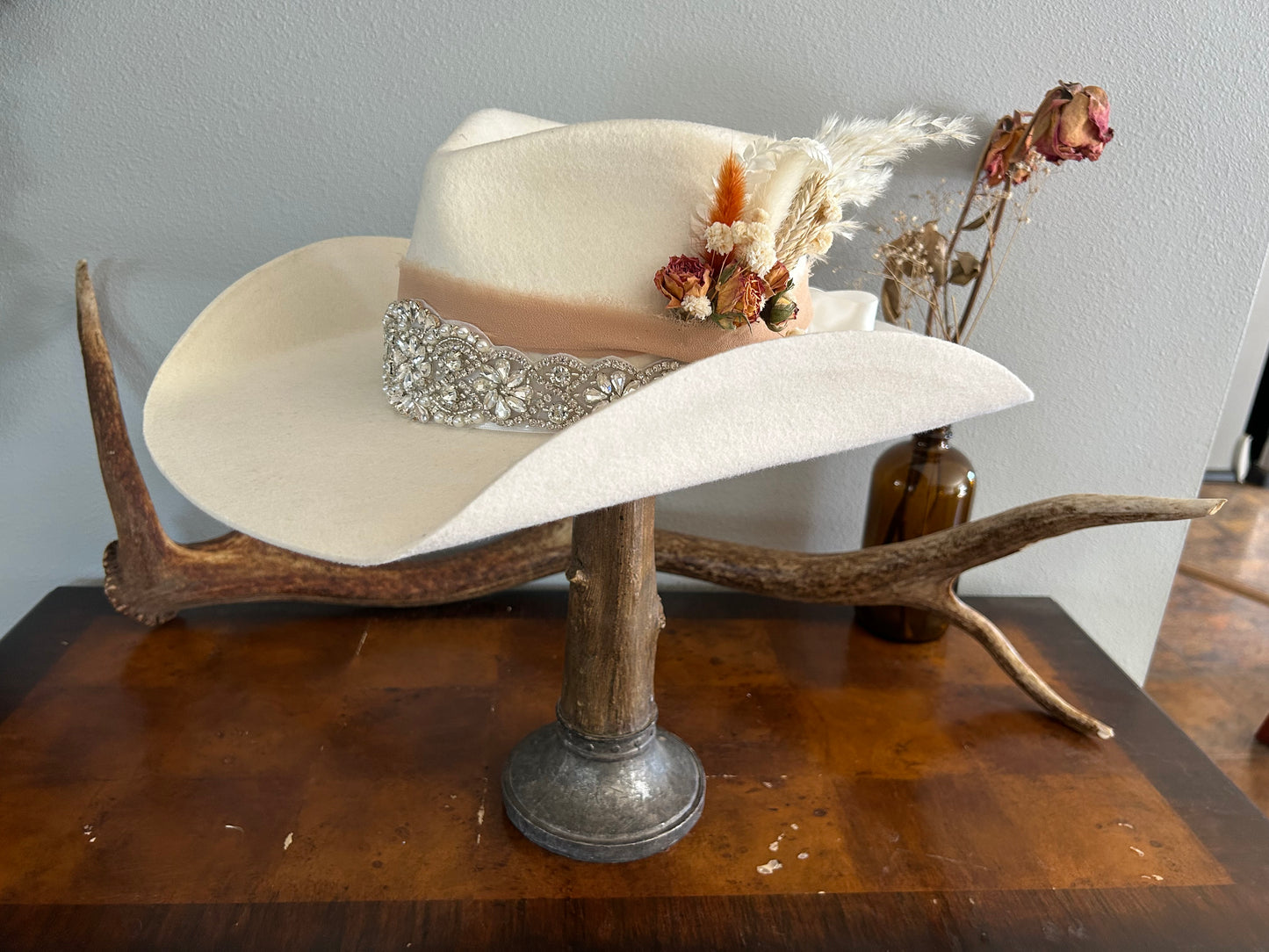 Western Boho bridal cowgirl hat!