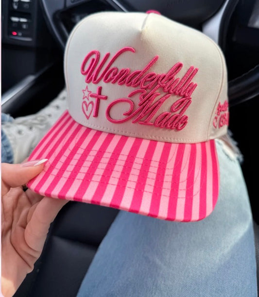 “Wonderfully made” embroidered trucker LIMITED STOCK