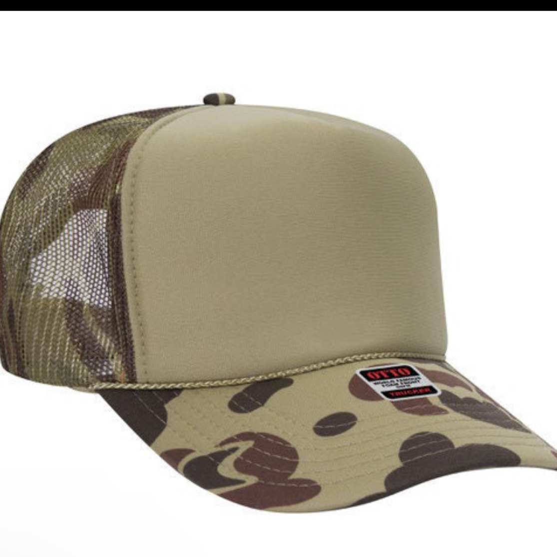 Sage camo foam trucker