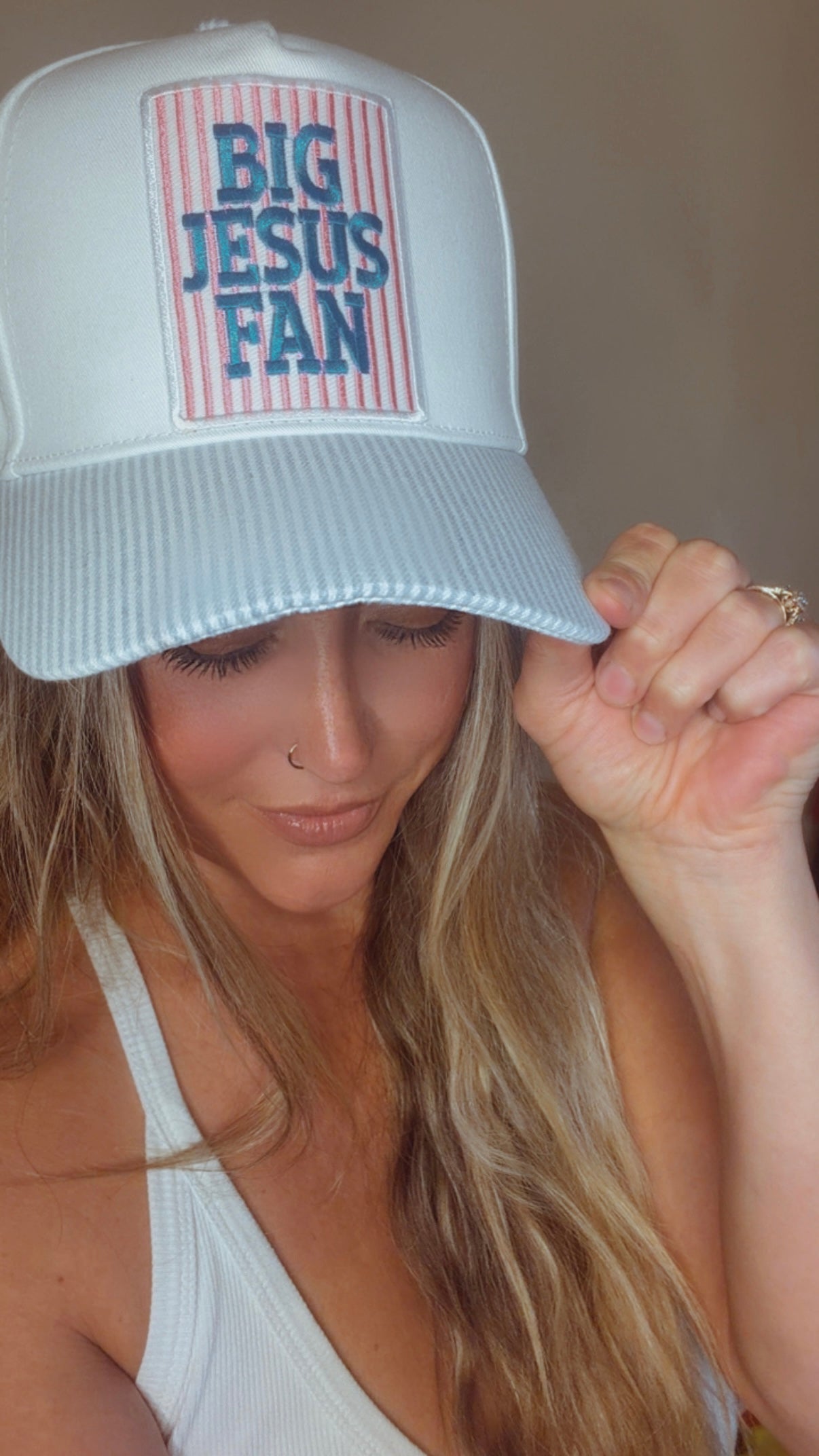 Big jesus fan vintage trucker