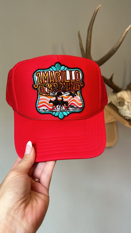 Amarillo red trucker