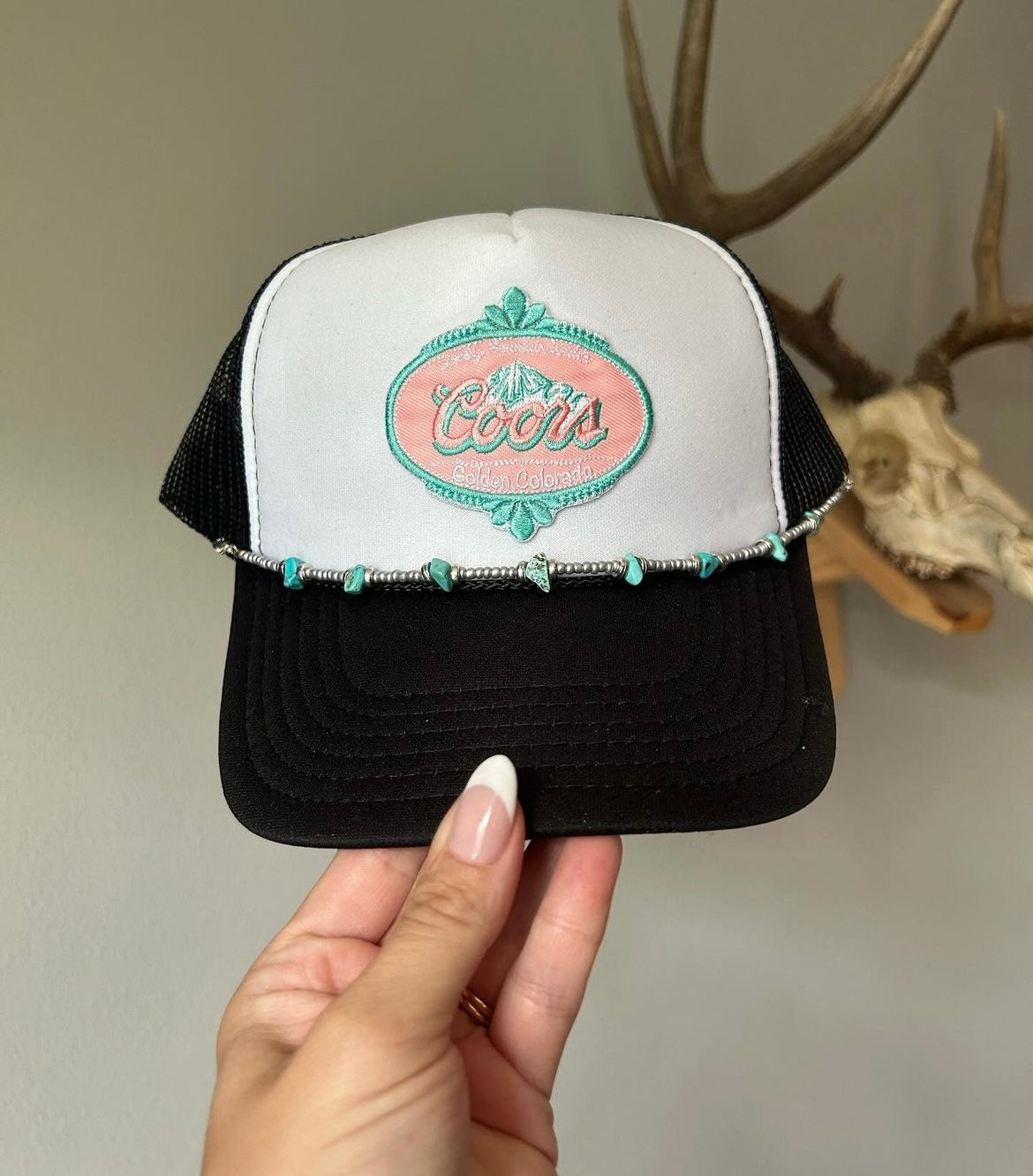 Coors blue and blue  mountain trucker