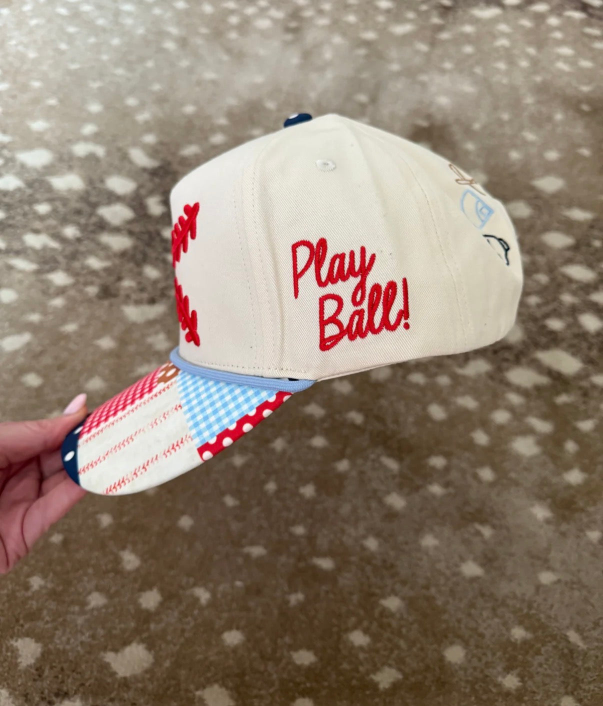 Baseball stitched trucker