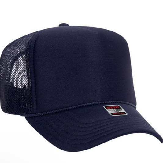 Navy foam trucker