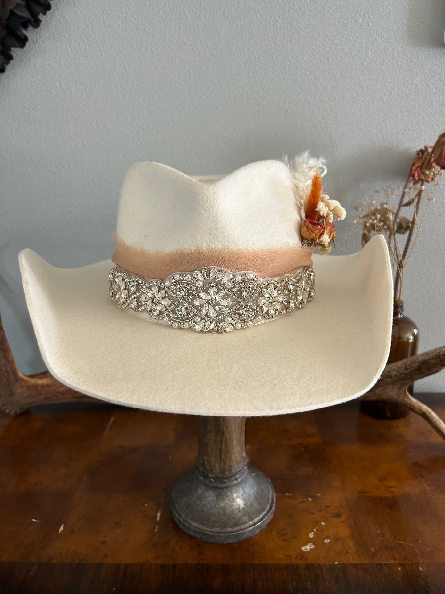 Western Boho bridal cowgirl hat!