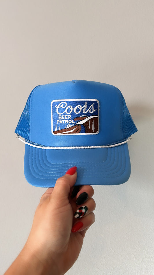 Coors beer patrol trucker