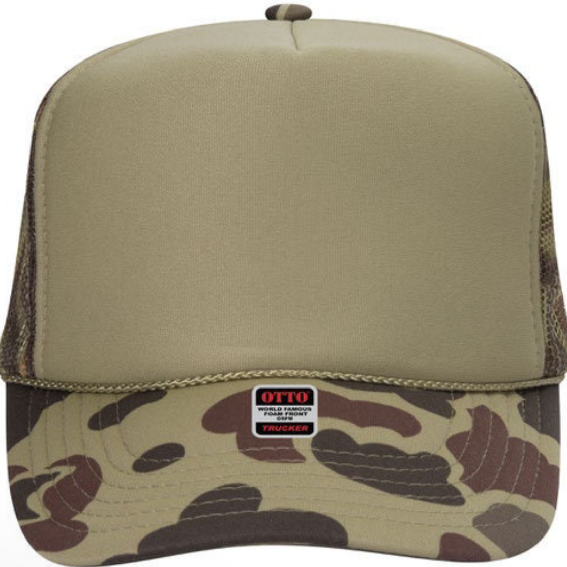 Sage camo foam trucker