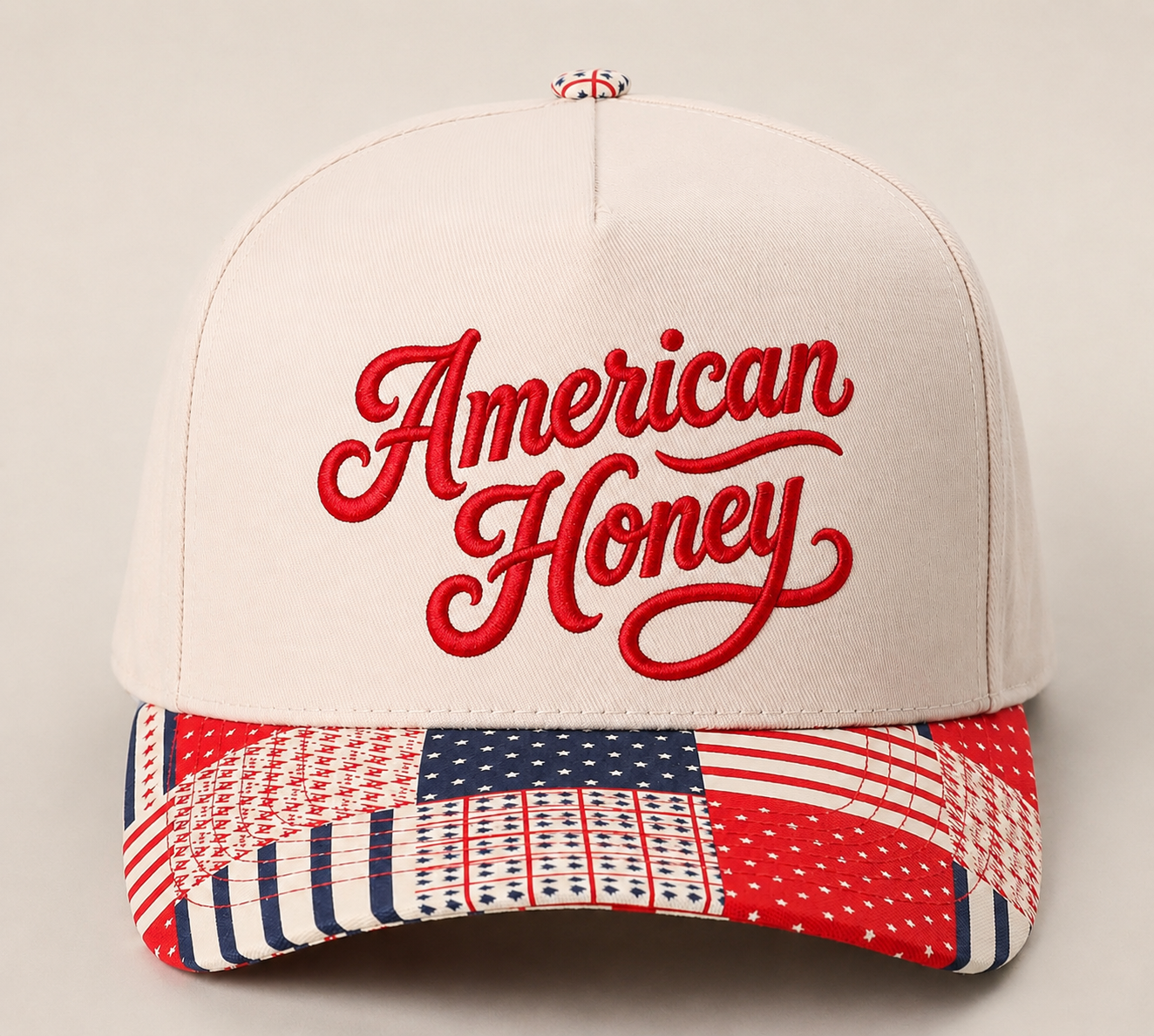 vintage patched trucker with American honey embroidered patch