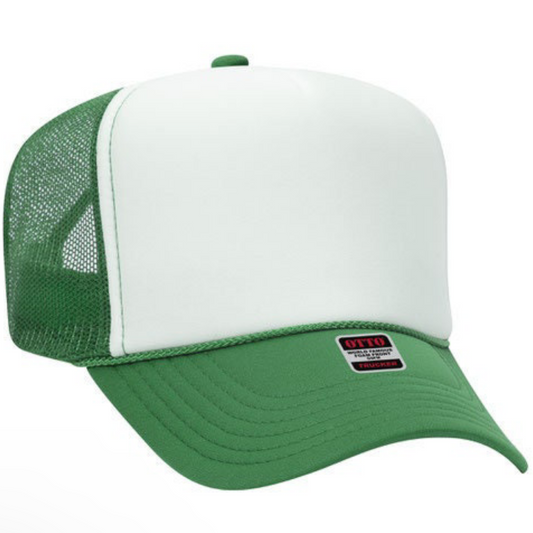 Green/ White foam trucker