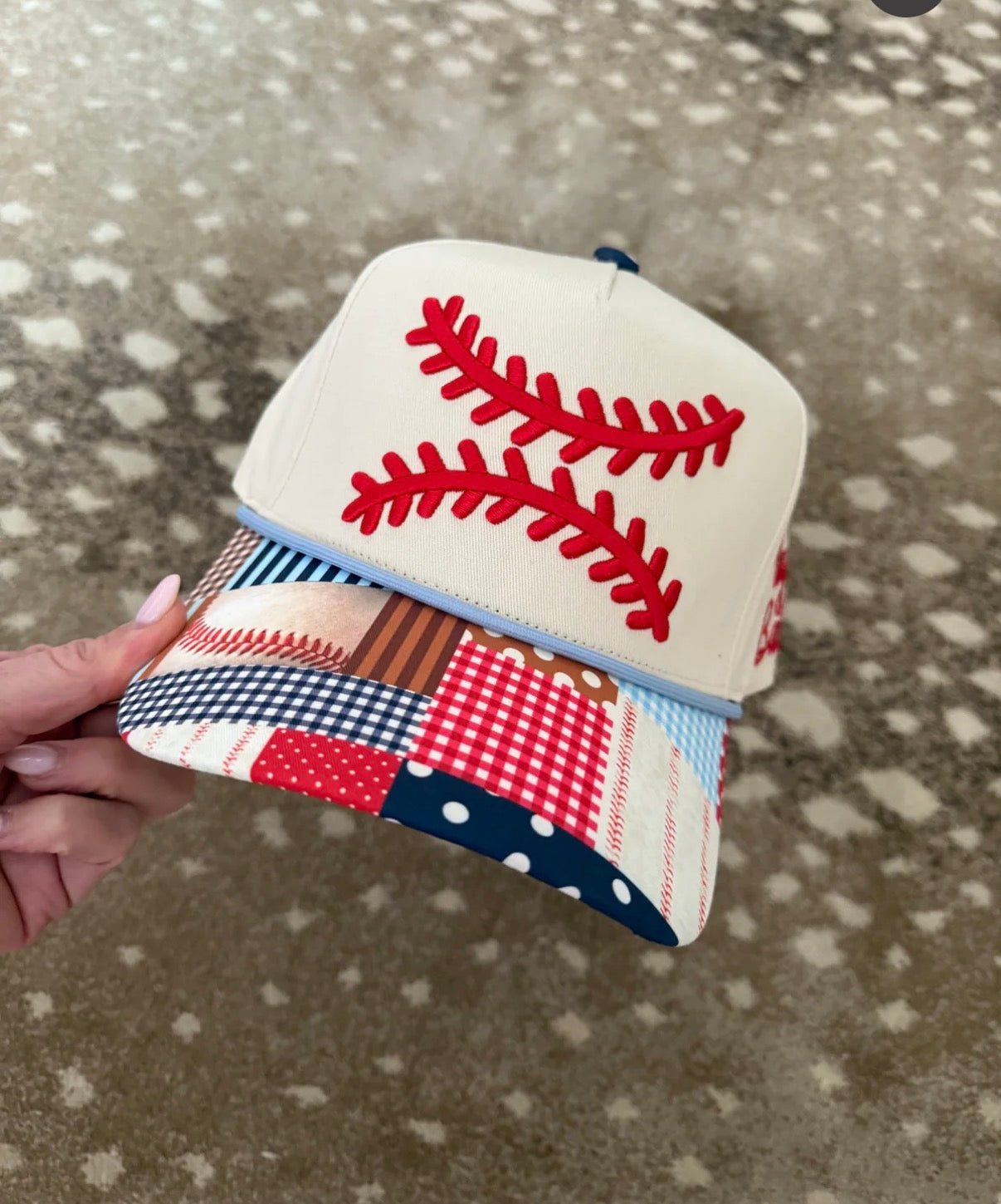 Baseball stitched trucker