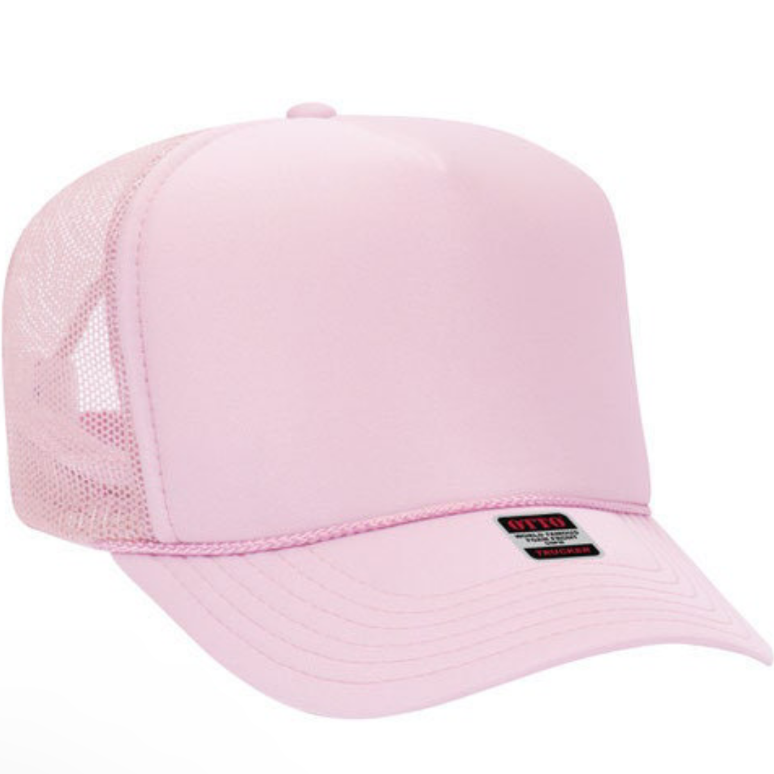 Light pink foam trucker