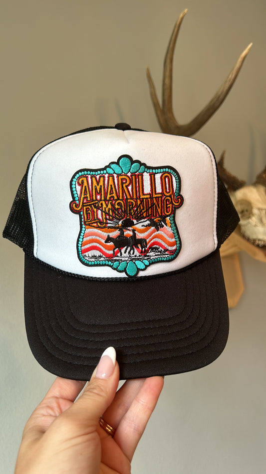 Amarillo by morning blk/ white trucker