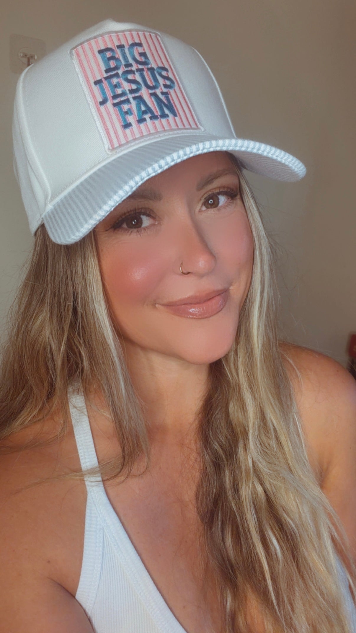 Big jesus fan vintage trucker