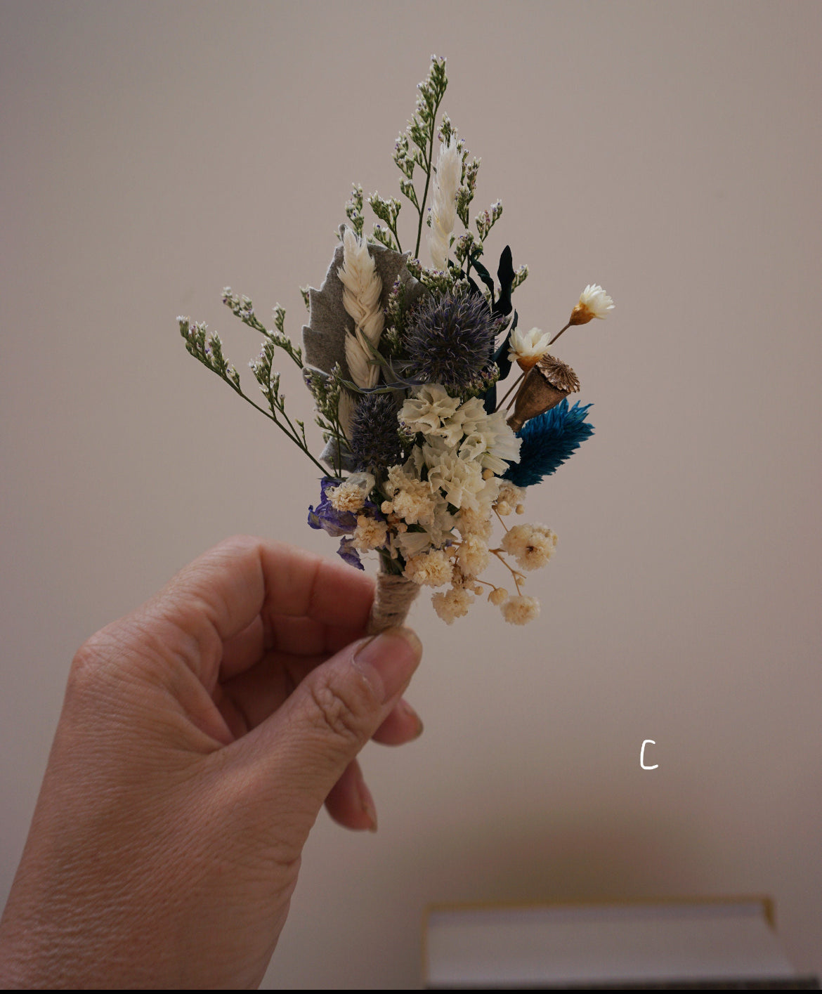 Dried floral arrangement